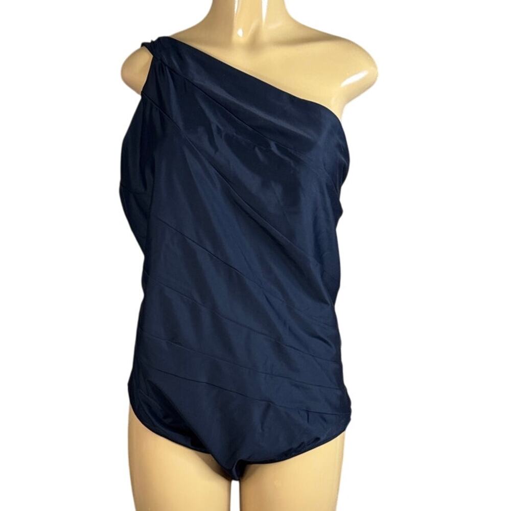 Summersalt The Sidestroke One Piece One Shoulder Swimsuit Black SZ 24 NWT